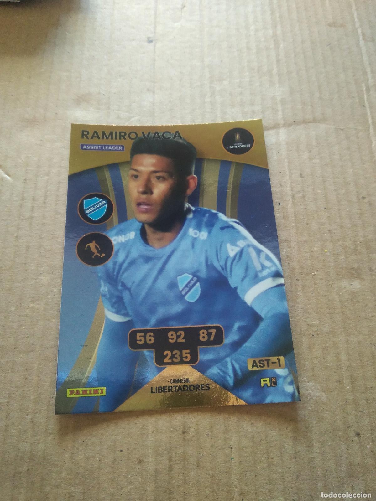 Cromos de F&uacute;tbol: AST-1 RAMIRO VACA BOLIVAR CROMO FUTBOL PANINI ADRENALYN CONMEBOL LIBERTADORES SUDAMERICANA 2024