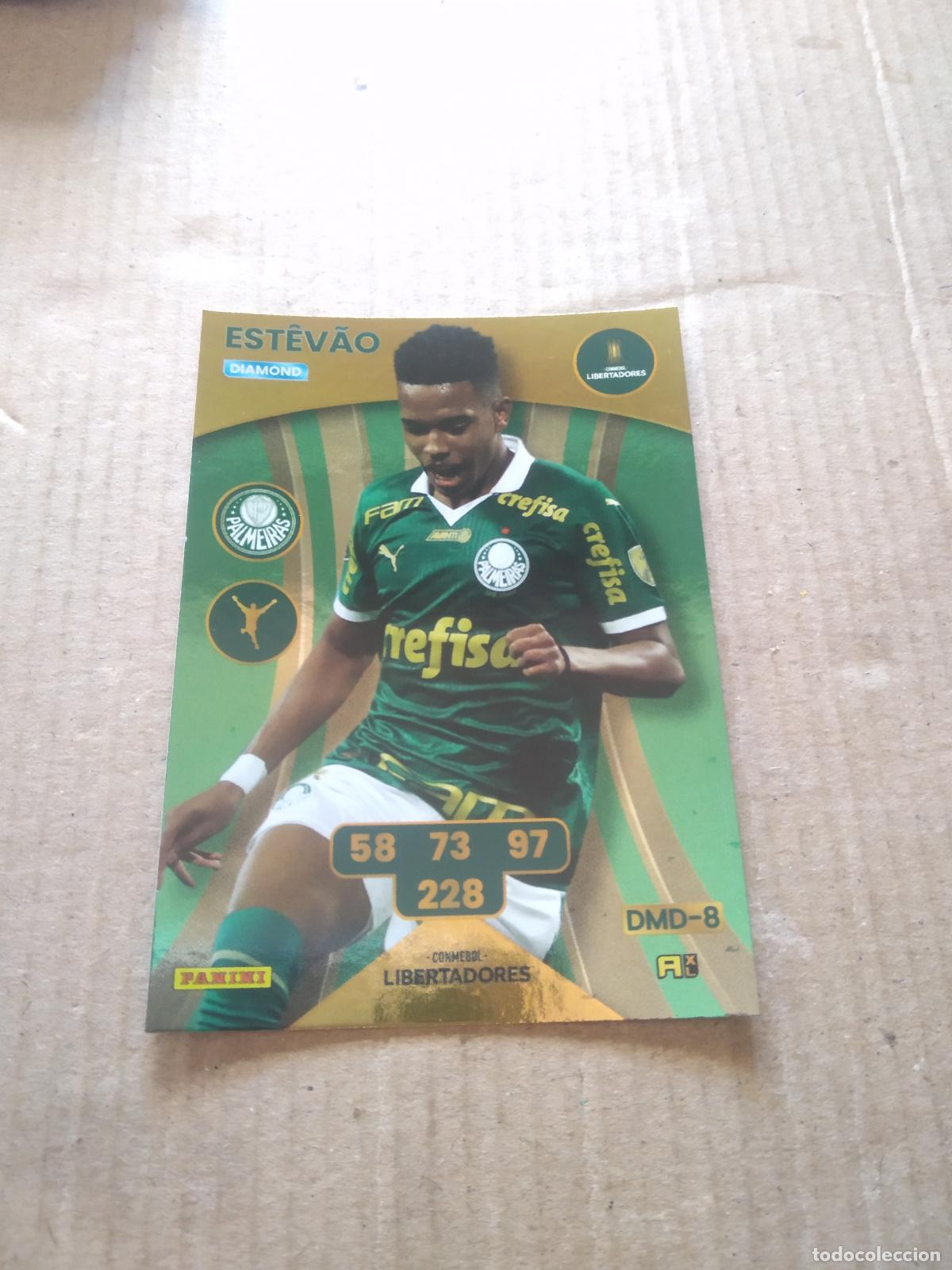 Cromos de F&uacute;tbol: DMD-8 ESTEVAO ROOKIE PALMEIRAS CROMO FUTBOL PANINI ADRENALYN CONMEBOL LIBERTADORES SUDAMERICANA 2024