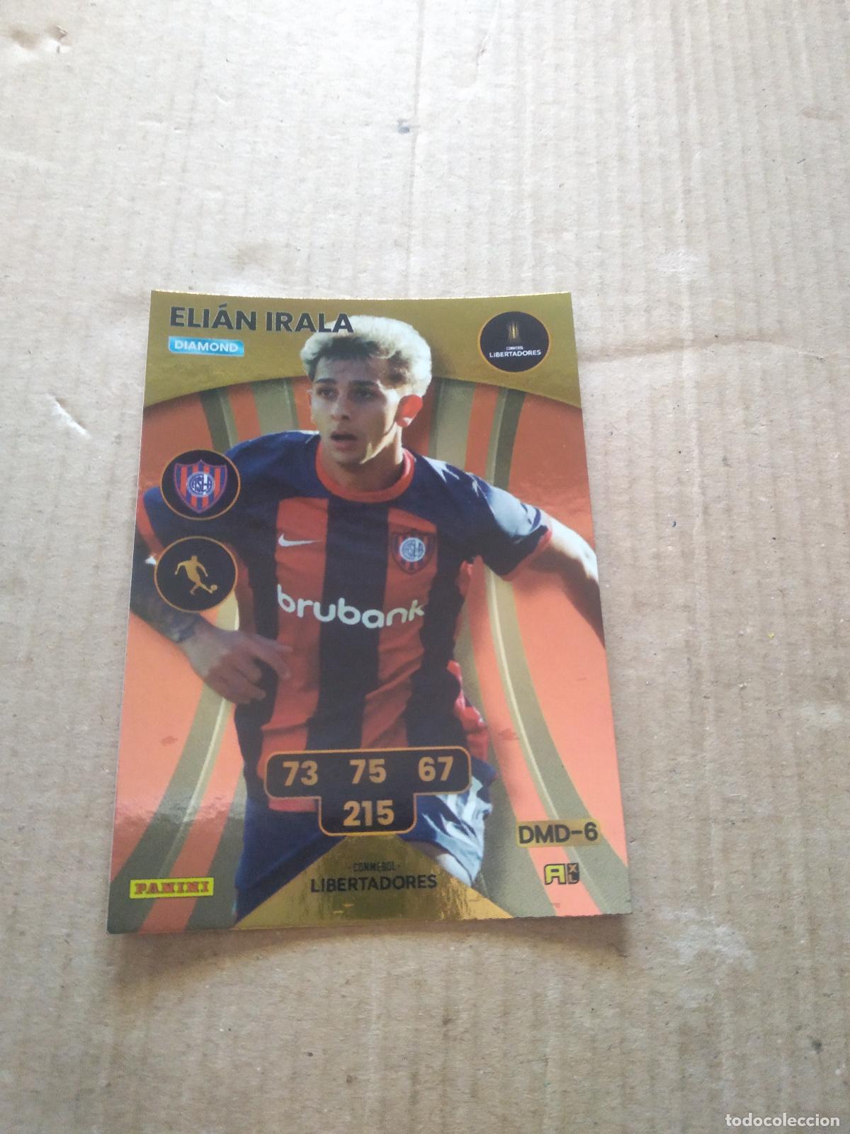 Cromos de F&uacute;tbol: ELIAN IRALA SAN LORENZO CROMO FUTBOL PANINI ADRENALYN CONMEBOL LIBERTADORES SUDAMERICANA 2024