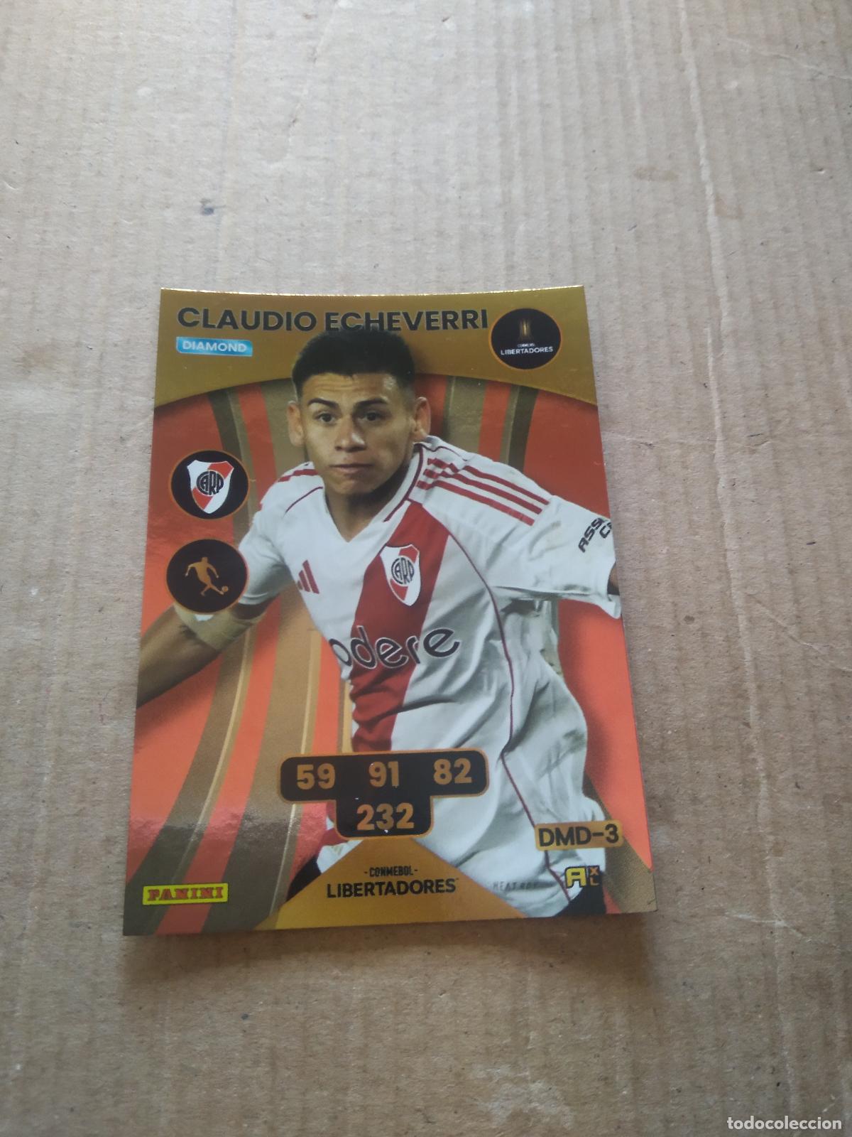 Cromos de F&uacute;tbol: CLAUDIO ECHEVERRI RIVER PLATE CROMO FUTBOL PANINI ADRENALYN CONMEBOL LIBERTADORES SUDAMERICANA 2024