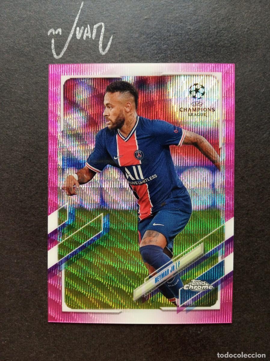 Cromos de F&uacute;tbol: N&ordm; 16 PINK X FRACTOR NEYMAR JR PARIS SAINT-GERMAIN PSG ⚽ TOPPS &reg; CHROME 2020 2021 20 21 NUEVO