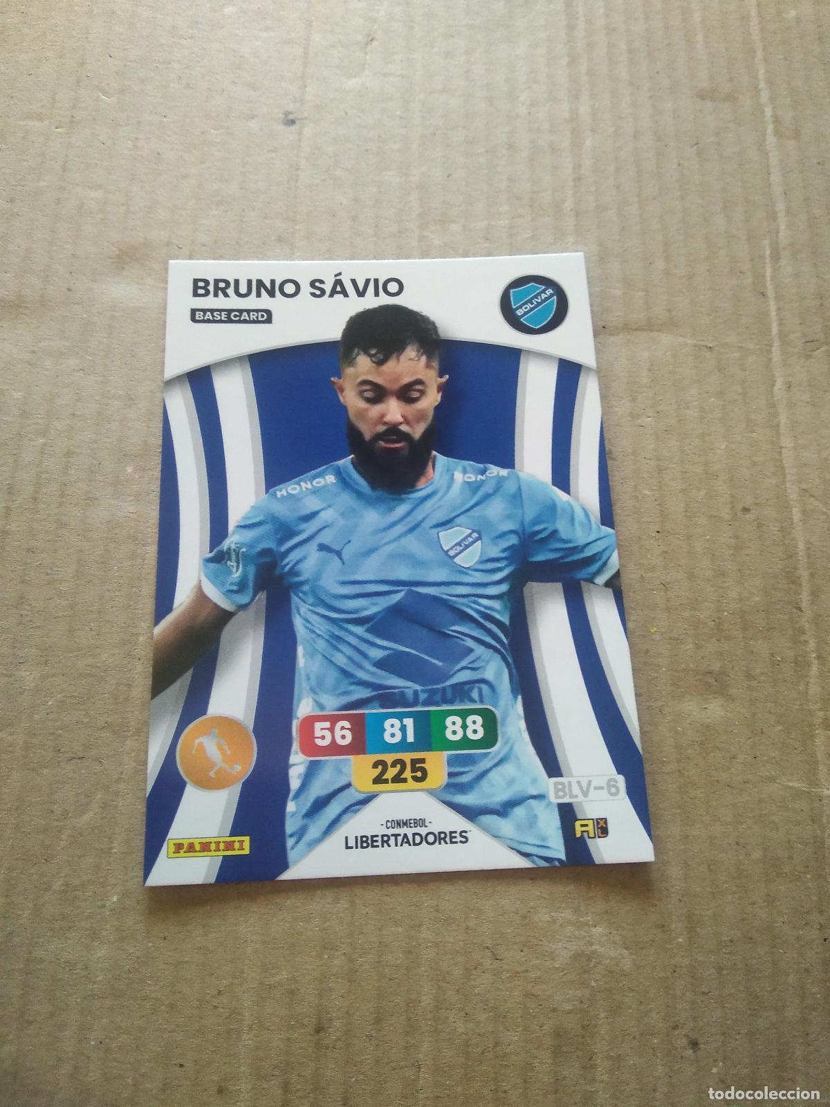 Cromos de F&uacute;tbol: BLV-6 BRUNO SAVIO BOLIVAR CROMO FUTBOL PANINI ADRENALYN CONMEBOL LIBERTADORES SUDAMERICANA 2024