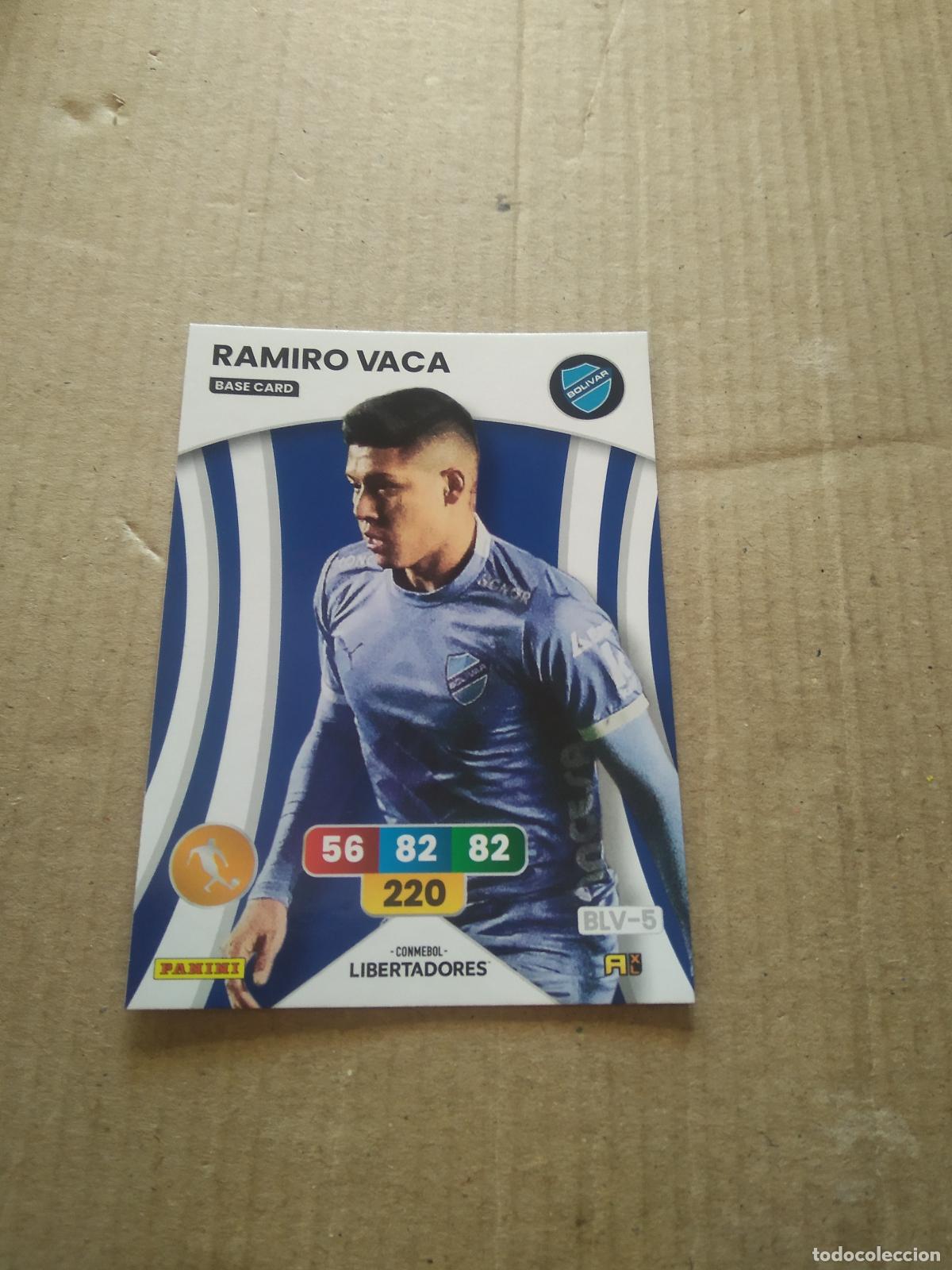 Cromos de F&uacute;tbol: BLV-5 RAMIRO VACA BOLIVAR CROMO FUTBOL PANINI ADRENALYN CONMEBOL LIBERTADORES SUDAMERICANA 2024
