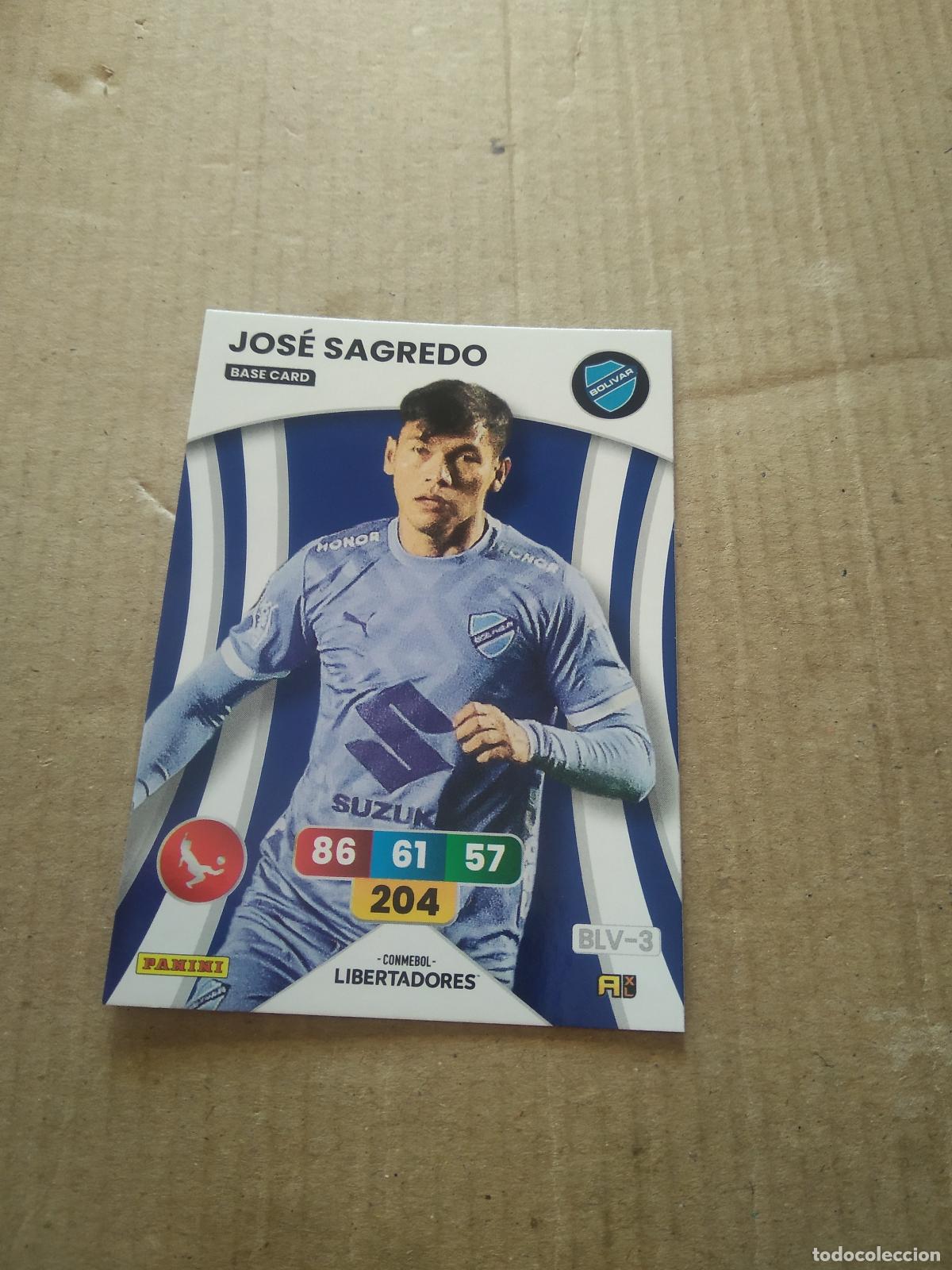 Cromos de F&uacute;tbol: BLV-3 JOSE SAGREDO BOLIVAR CROMO FUTBOL PANINI ADRENALYN CONMEBOL LIBERTADORES SUDAMERICANA 2024