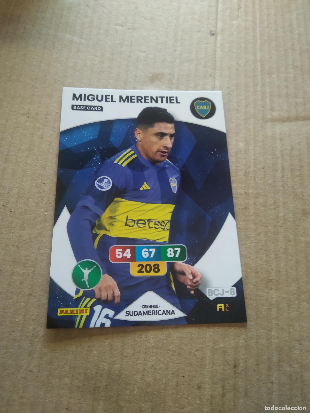 Football Stickers: MIGUEL MERENTIEL BOCA JUNIORS CROMO FUTBOL PANINI ADRENALYN CONMEBOL LIBERTADORES SUDAMERICANA 2024