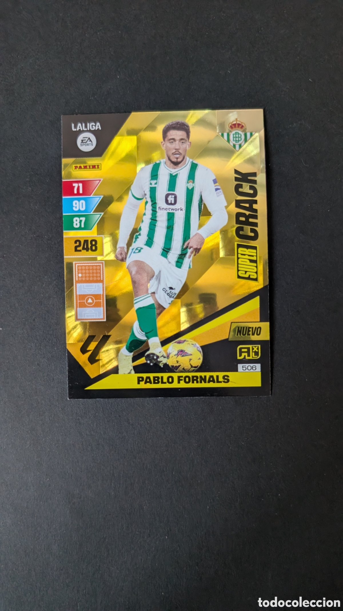 Cromos de F&uacute;tbol: PABLO FORNALS REAL BETIS BALOMPIE 506 NUEVO SUPER CRACK ADRENALYN XL LIGA 2023/2024 23 24 PANINI