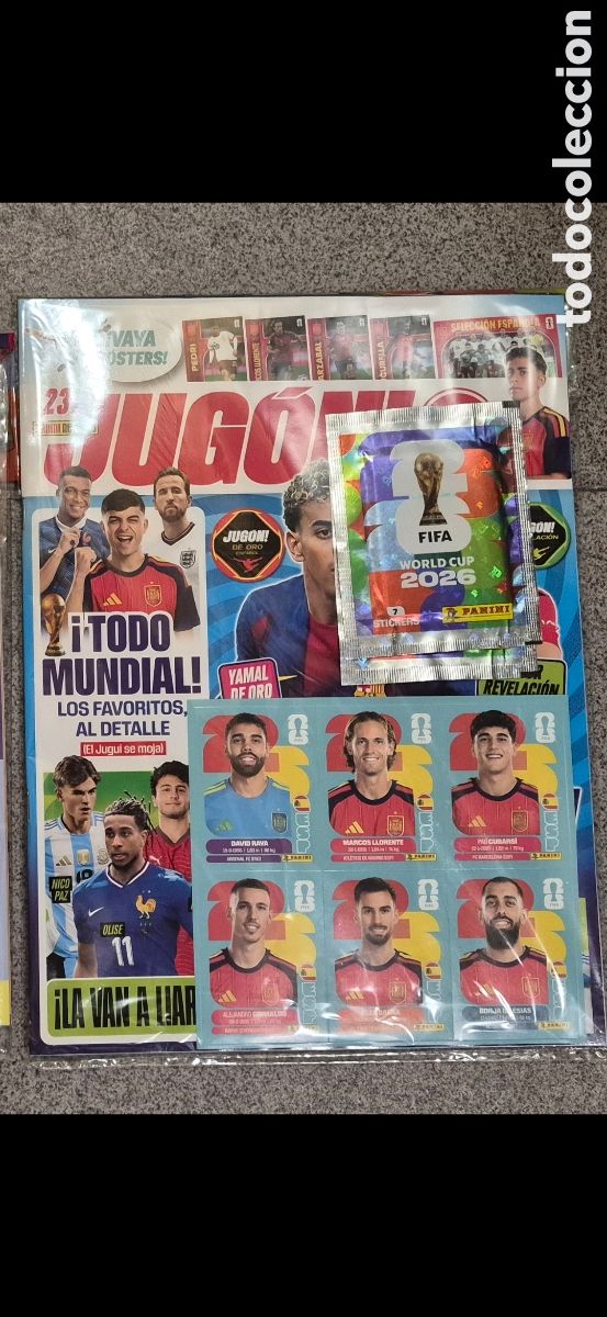 Cromos de F&uacute;tbol: REVISTA JUGON JUNIO + 6 CROMOS ESPA&Ntilde;A