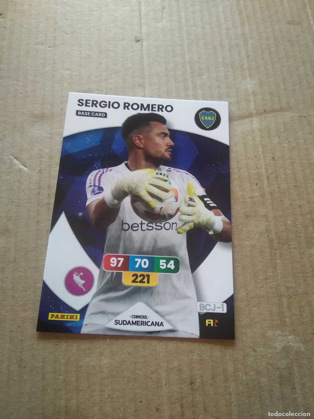 Cromos de F&uacute;tbol: SERGIO ROMERO BOCA JUNIORS CROMO FUTBOL PANINI ADRENALYN CONMEBOL LIBERTADORES SUDAMERICANA 2024