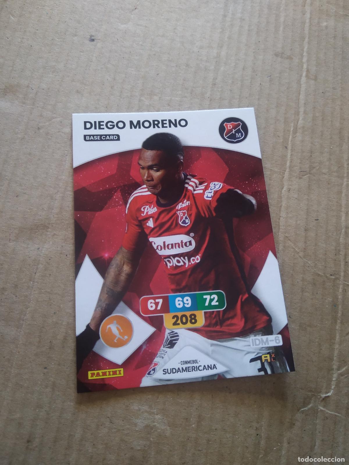Cromos de F&uacute;tbol: DIEGO MORENO CROMO FUTBOL PANINI ADRENALYN CONMEBOL LIBERTADORES SUDAMERICANA 2024