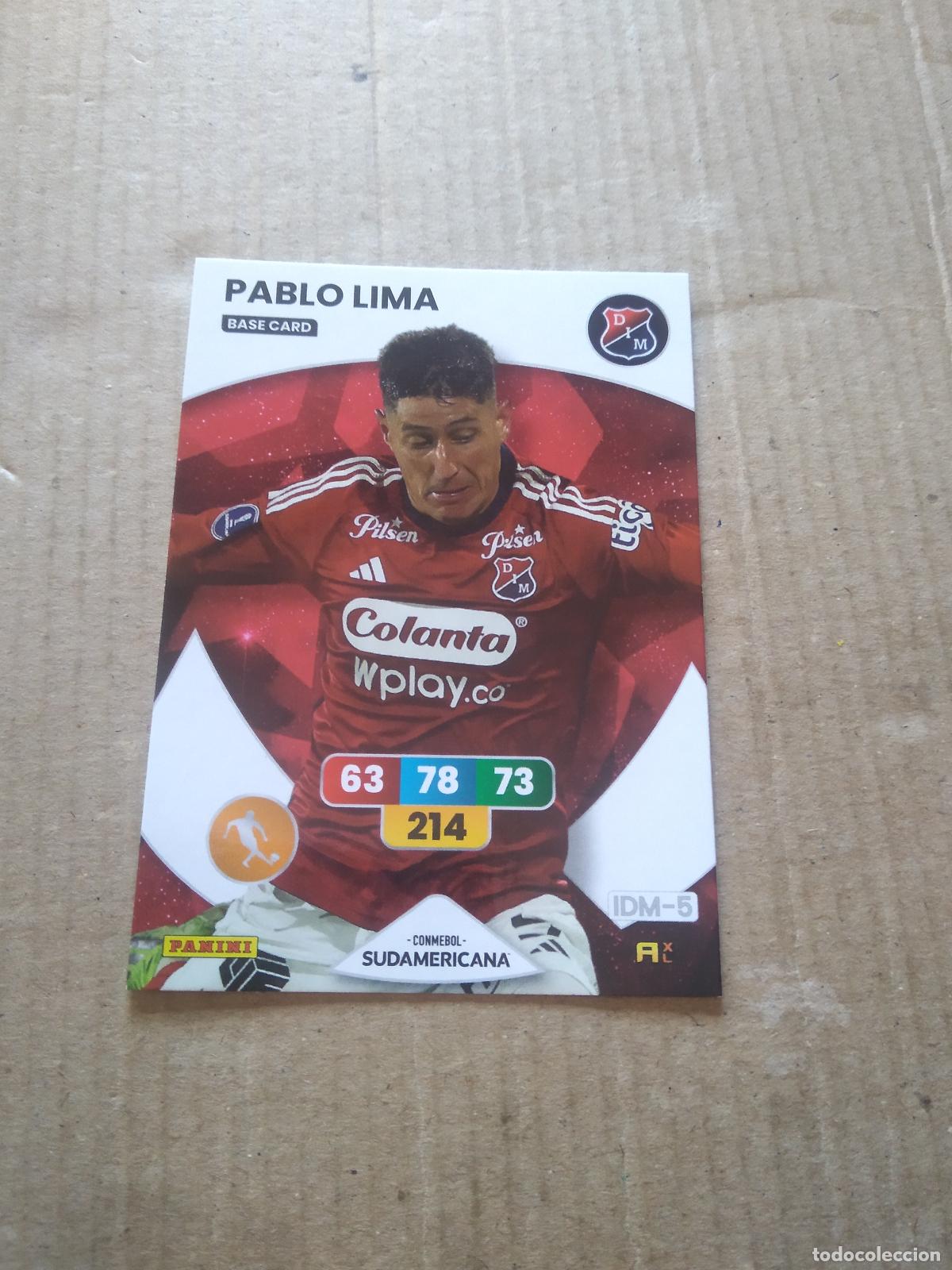 Cromos de F&uacute;tbol: PABLO LIMA CROMO FUTBOL PANINI ADRENALYN CONMEBOL LIBERTADORES SUDAMERICANA 2024