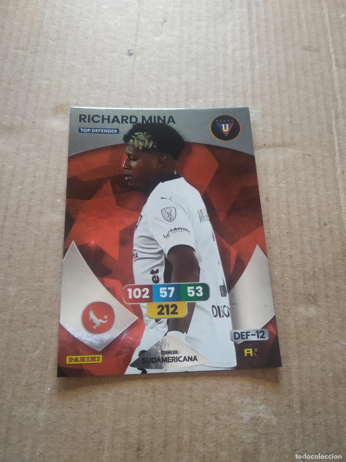 Cromos de Futebol: RICHARD MINA LDU Quito CROMO FUTBOL PANINI ADRENALYN CONMEBOL LIBERTADORES SUDAMERICANA 2024