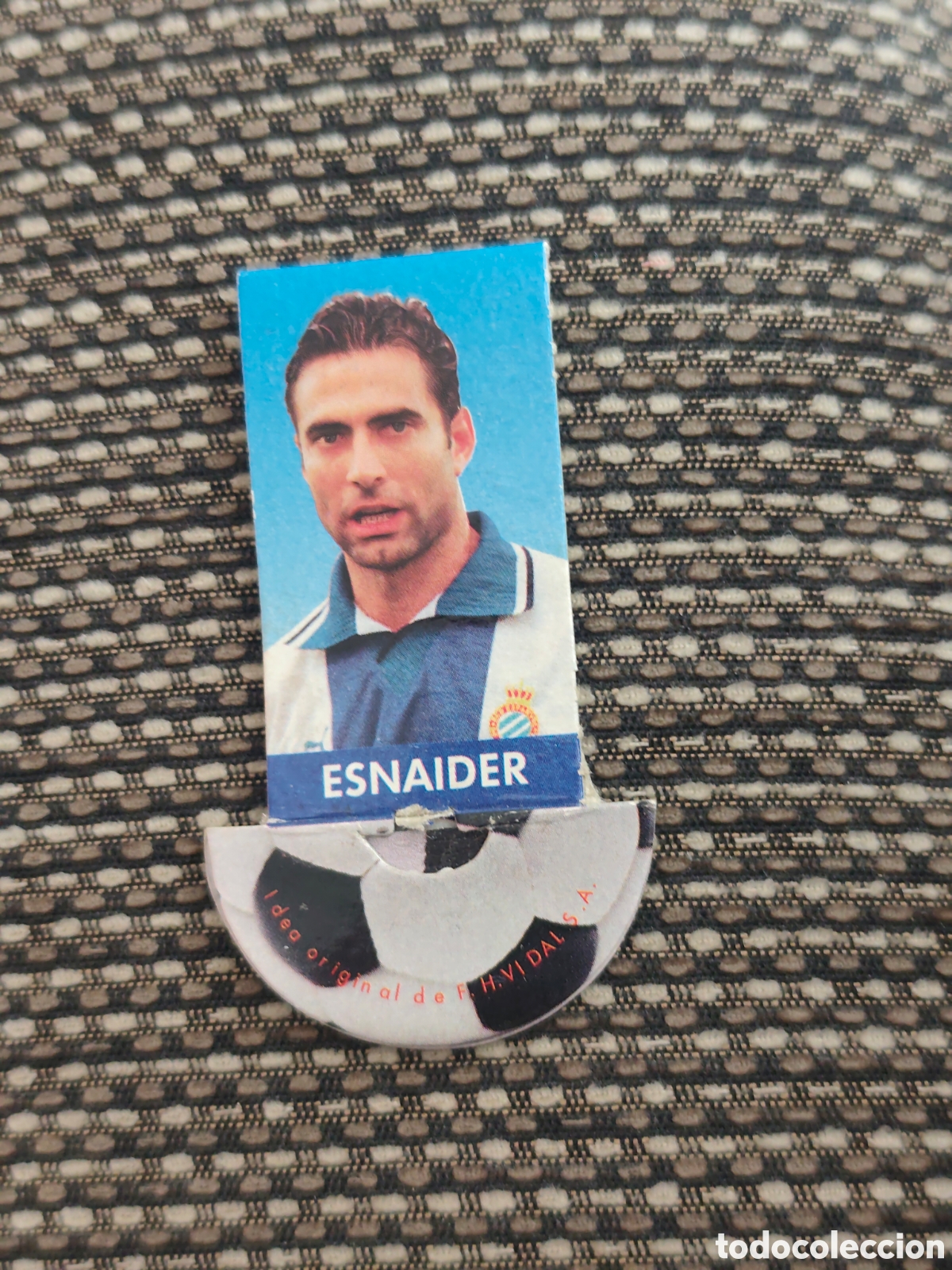 Fu&szlig;ball-Sticker: ESNAIDER ESPANYOL PUNCH N GOL CHICLE LIGA ESTRELLAS 98 99