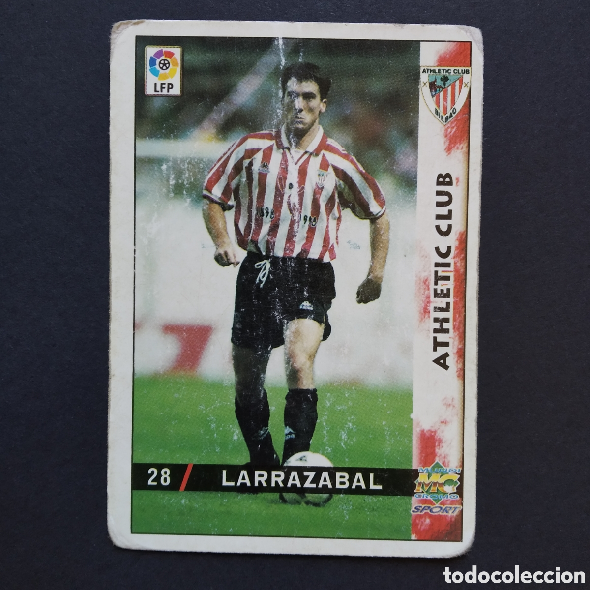 Cromos de Futebol: CROMO - N&ordm; 0028 - LARRAZABAL - ATHLETIC CLUB - LAS FICHAS DE LA LIGA 98-99 (1998 / 1999) MUNDICROMO