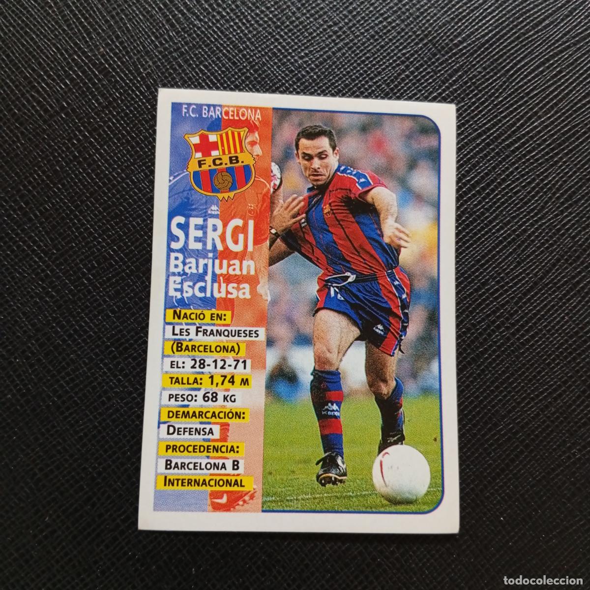Cromos de Futebol: 16 SERGI BARCELONA PANINI 1998 1999 FUTBOL CROMO 98 99 LIGA - SIN PEGAR - A173 PG7