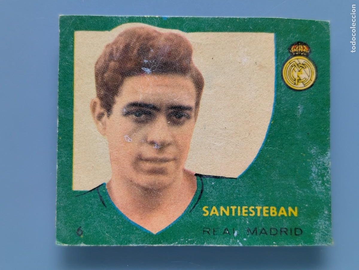 Cromos de F&uacute;tbol: RARO CROMO RARE CARD SANTIESTEBAN REAL MADRID ALBUM CAMPEONES 1958 BRUGUERA 1959 FOOTBALL STAR