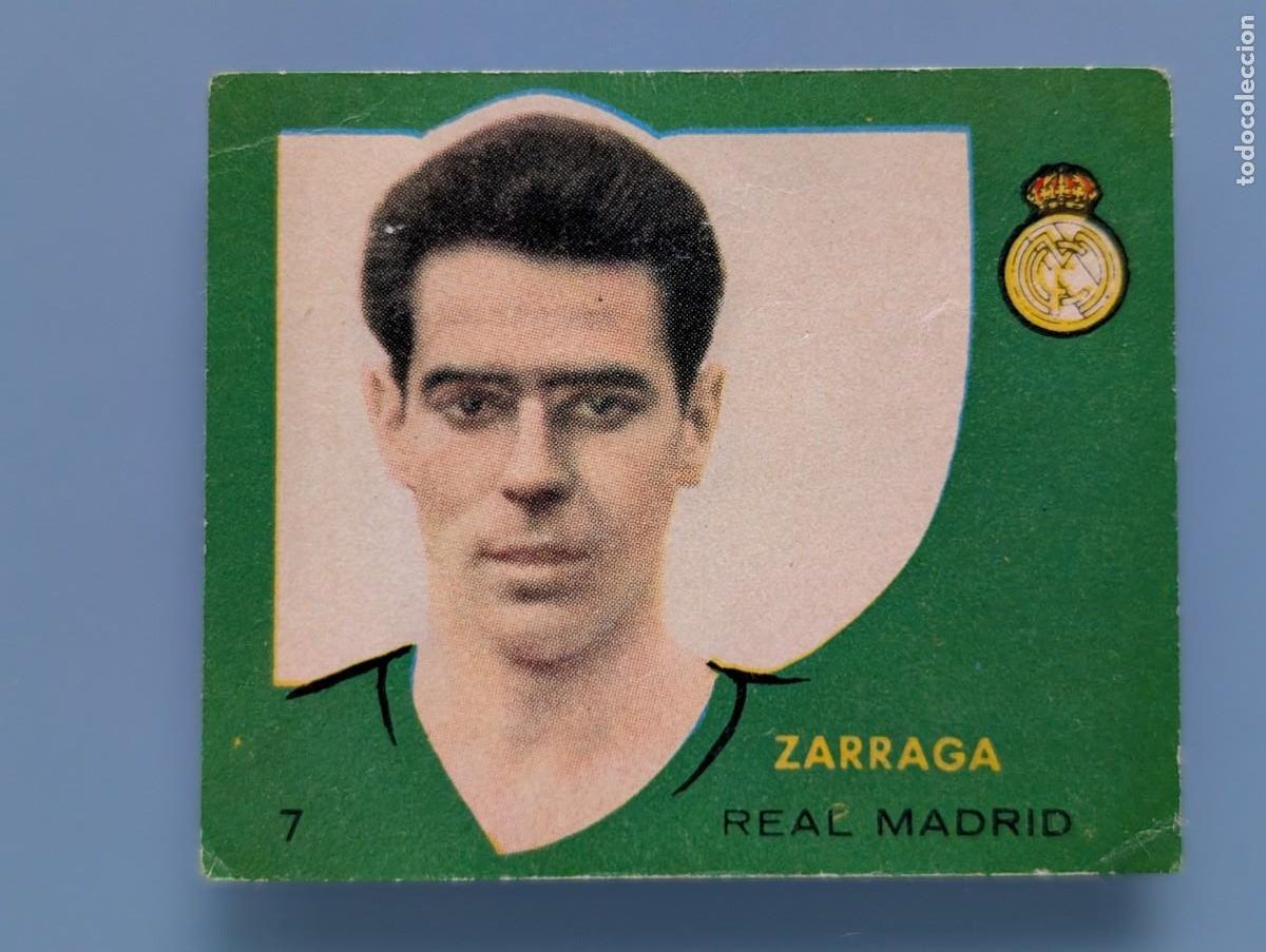 Cromos de F&uacute;tbol: RARO CROMO RARE CARD ZARRAGA REAL MADRID ALBUM CAMPEONES 1958 BRUGUERA 1959 FOOTBALL STAR
