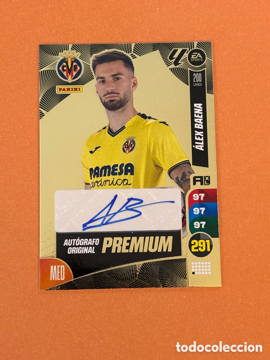 Football Stickers: Alex Baena Villarreal 24 25 Adrenalyn 2024 2025 Auto Original Premium 200 Cards Panini