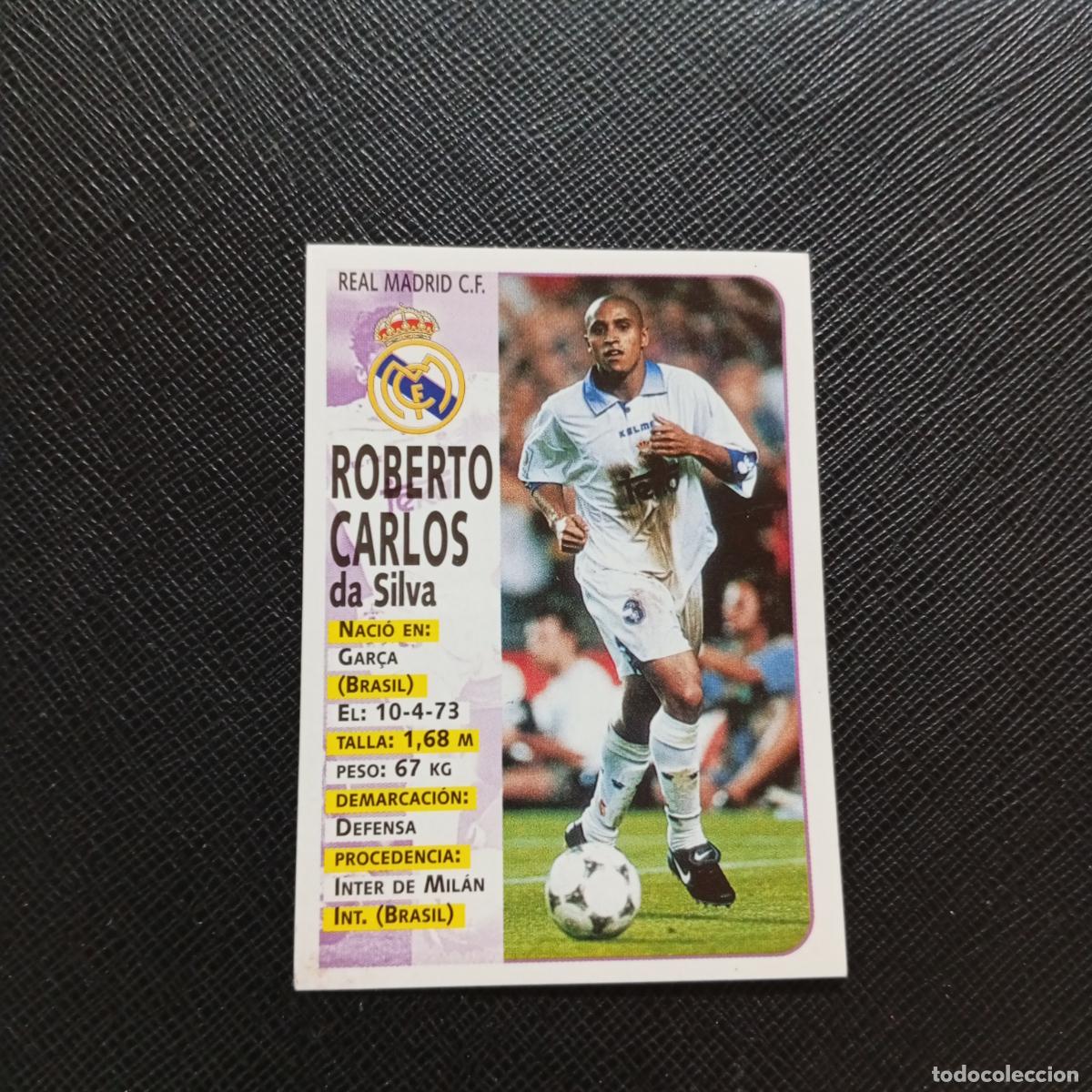 Football Stickers: 72 ROBERTO CARLOS REAL MADRID PANINI 1998 1999 FUTBOL CROMO 98 99 - SIN PEGAR - A173 PG14