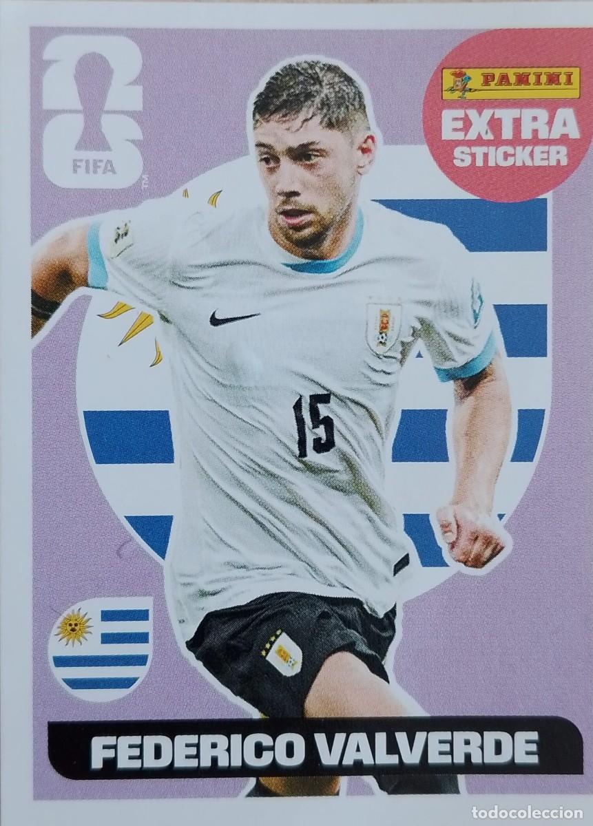 Fu&szlig;ball-Sticker: EXTRA STICKER FEDE VALVERDE MORADO