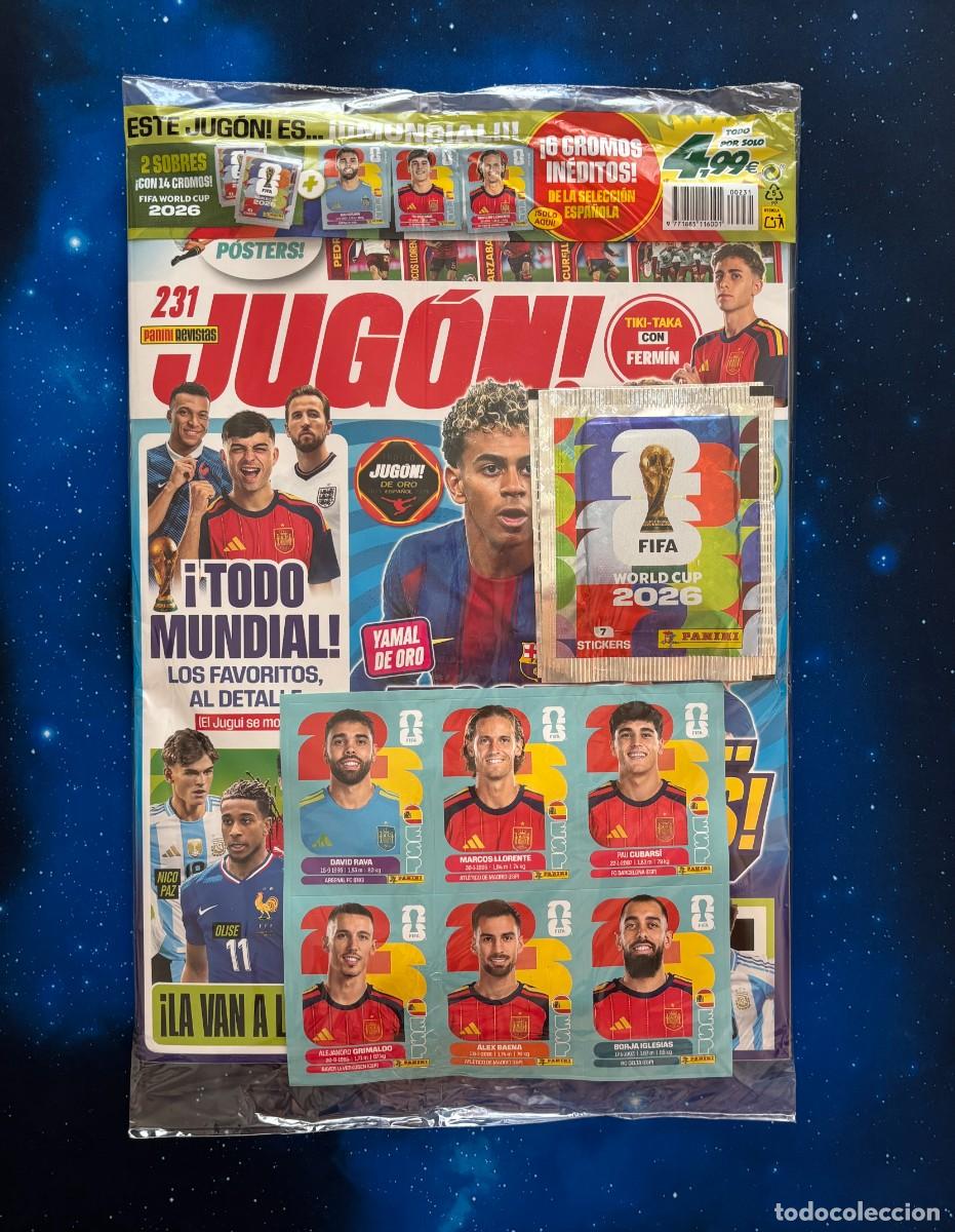 Cromos de F&uacute;tbol: Revista Jug&oacute;n 231 Mundial 2026 Precintada Panini Cromos