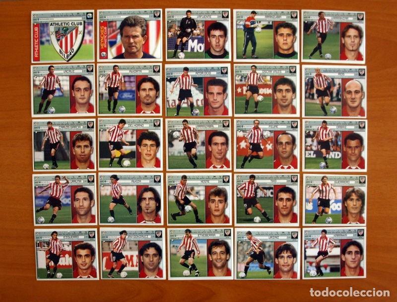 Cromos de F&uacute;tbol: Athletic de Bilbao-Equipo Completo-Lote 25 cromos-Ediciones Este Liga 2001-2002, 01-02-Nunca pegados