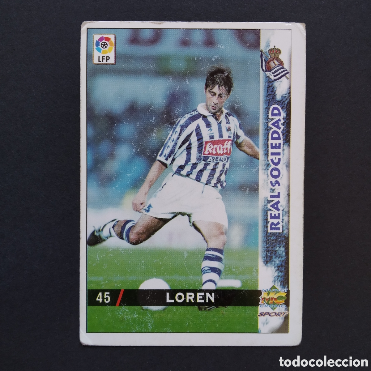 Figurine di Calcio: CROMO - N&ordm; 0045 - LOREN - R. SOCIEDAD - LAS FICHAS DE LA LIGA 98-99 (1998 / 1999) - MUNDICROMO