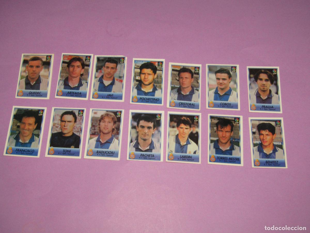 Figurine di Calcio: Antiguo Lote Futbol de 14 Cromos de Jugadores Diferentes del ESPA&Ntilde;OL Liga 96 97 de BOLLYCAO