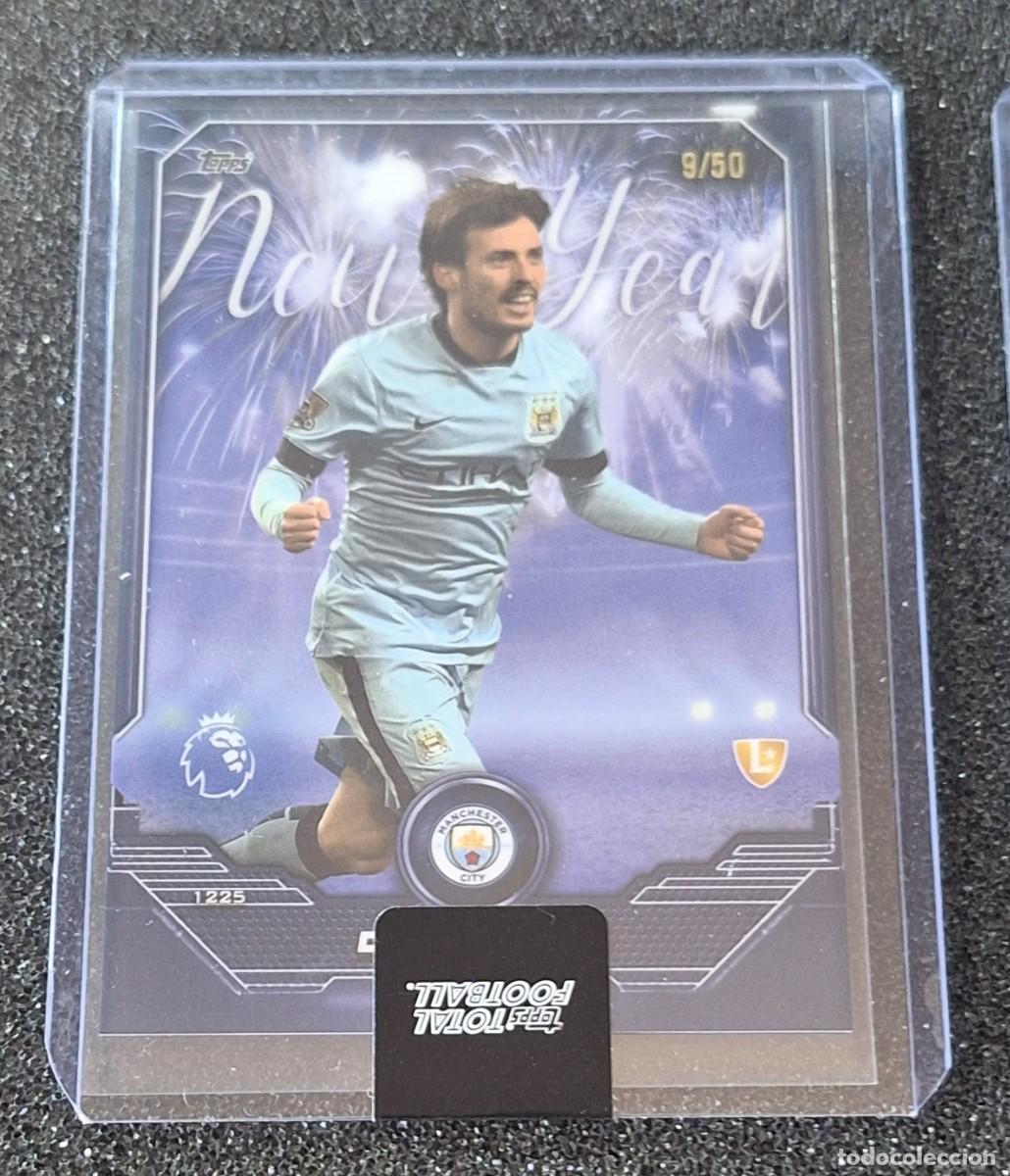 Figurine di Calcio: David Silva Manchester City Topps Total Football 9/50 Blue New Year