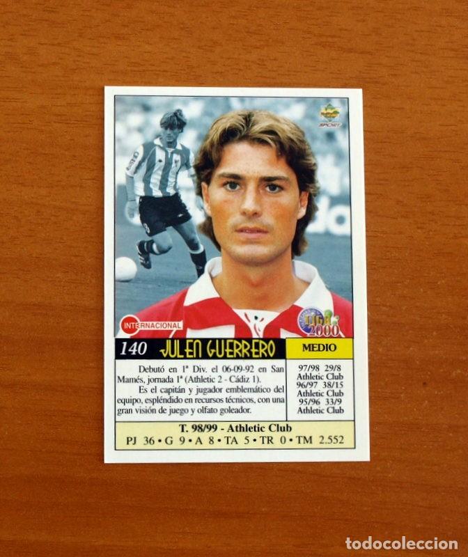 Fu&szlig;ball-Sticker: Athletic de Bilbao - N&ordm; 140, Julen Guerrero, corregido - Mundicromo Fichas 1999-2000