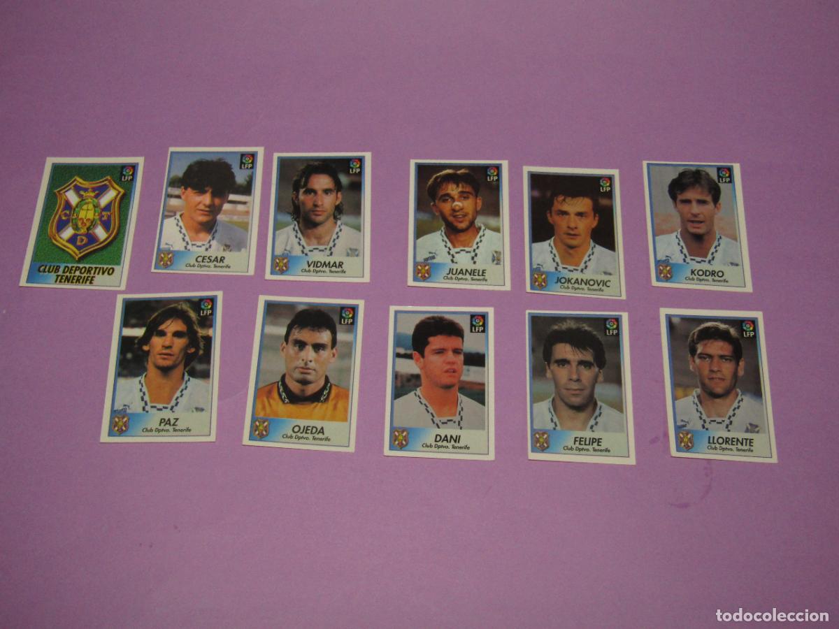 Cromos de F&uacute;tbol: Antiguo Lote Futbol de 11 Cromos de Jugadores Diferentes del C.D. TENERIFE Liga 96 97 de BOLLYCAO