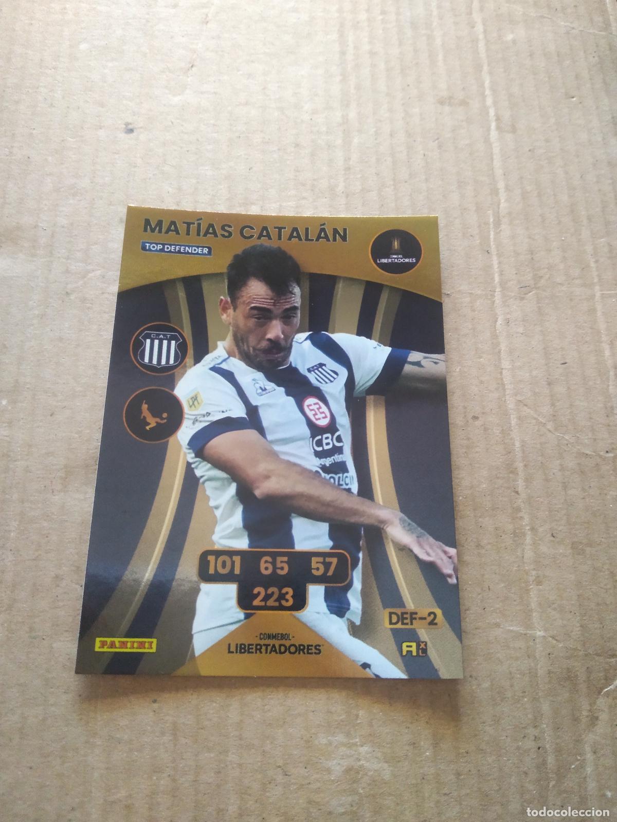 Cromos de F&uacute;tbol: MATIAS CATALAN TALLERES CROMO FUTBOL PANINI ADRENALYN CONMEBOL LIBERTADORES SUDAMERICANA 2024