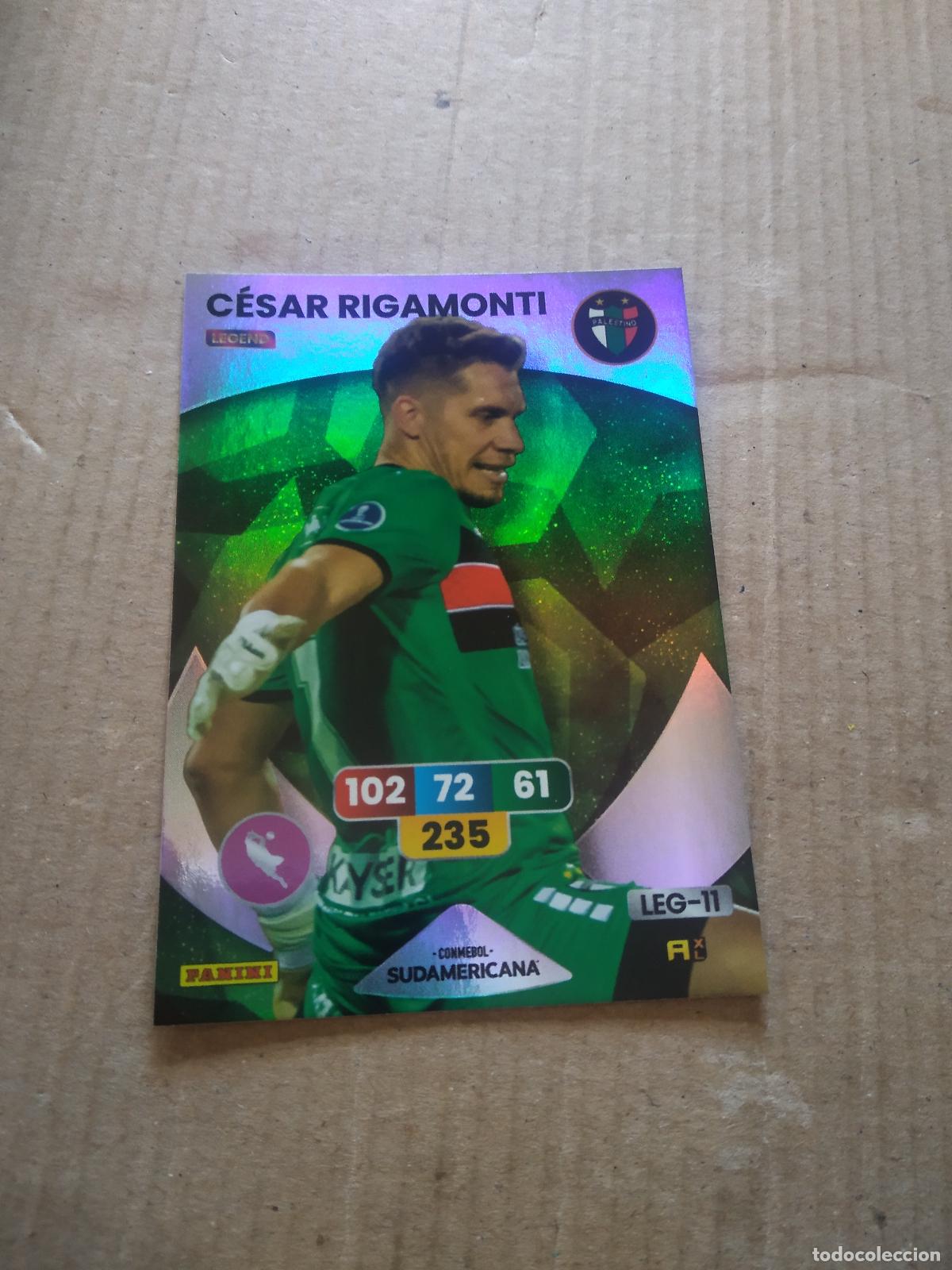 Cromos de F&uacute;tbol: CESAR RIGAMONTI PALESTINO CROMO FUTBOL PANINI ADRENALYN CONMEBOL LIBERTADORES SUDAMERICANA 2024