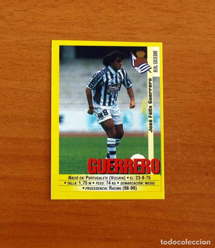 Cromos de F&uacute;tbol: Real Sociedad - N&ordm; 180 Guerrero - Editorial Panini Liga 1999-2000, 99-00 - Nunca pegado