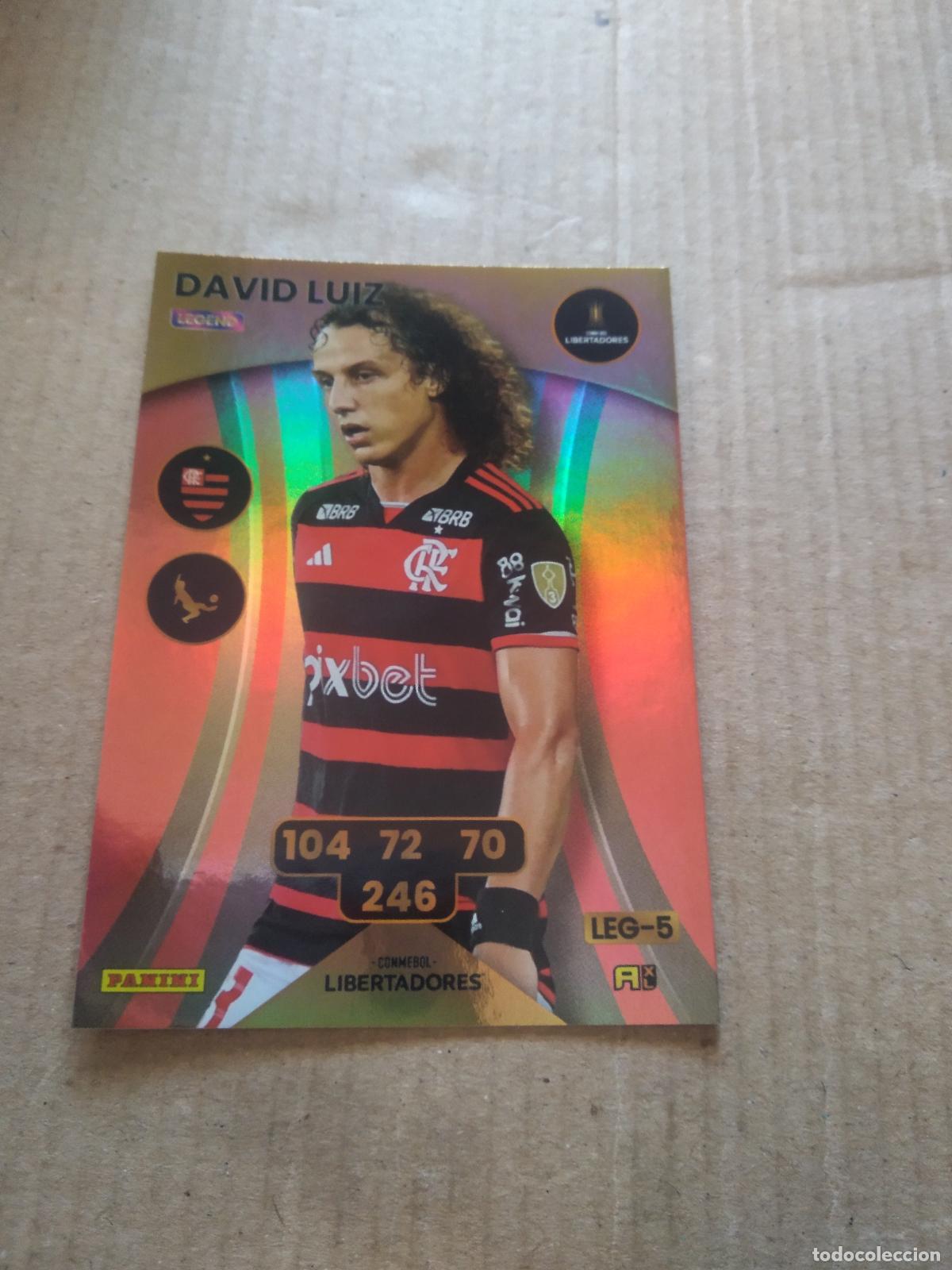 Cromos de F&uacute;tbol: DAVID LUIZ FLAMENGO CROMO FUTBOL PANINI ADRENALYN CONMEBOL LIBERTADORES SUDAMERICANA 2024