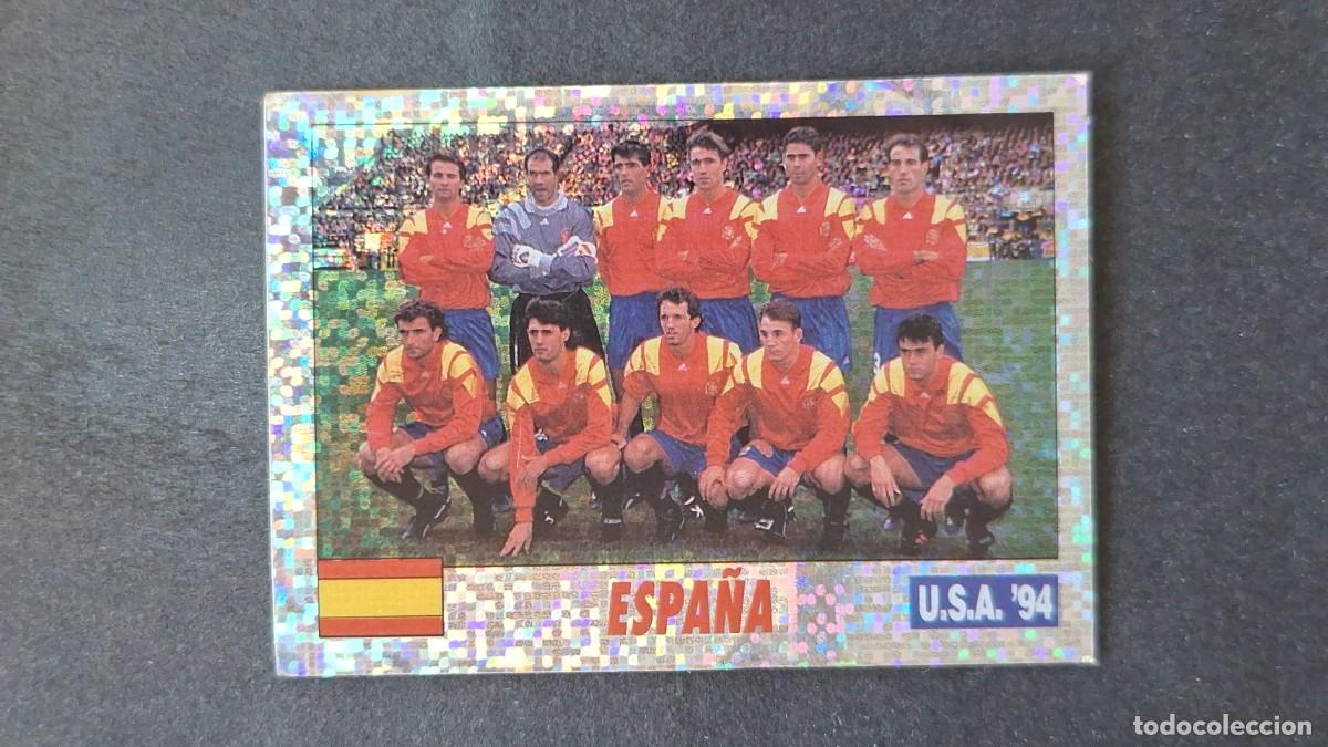 Cromos de F&uacute;tbol: L2 EQUIPO SELECCION ESPA&Ntilde;A MUNDIAL U.S.A. 94 SERVICE LINE NUNCA PEGADO SIN PEGAR