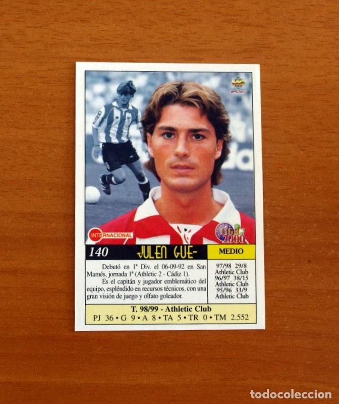 Cromos de F&uacute;tbol: Athletic de Bilbao - N&ordm; 140, Julen Guerrero, error en el nombre - Mundicromo Fichas 1999-2000