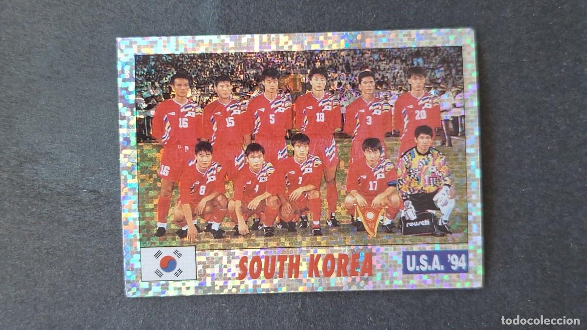 Cromos de F&uacute;tbol: L2 EQUIPO SELECCION KOREA DEL SUR MUNDIAL U.S.A. 94 SERVICE LINE NUNCA PEGADO SIN PEGAR