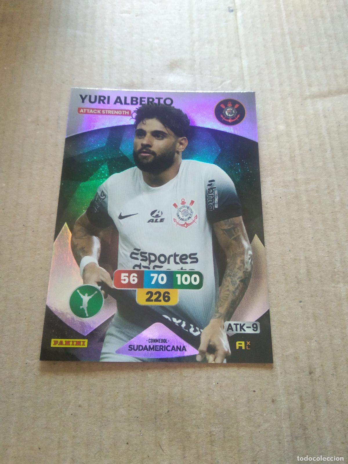 Cromos de F&uacute;tbol: YURI ALBERTO CORINTHIANS CROMO FUTBOL PANINI ADRENALYN CONMEBOL LIBERTADORES SUDAMERICANA 2024