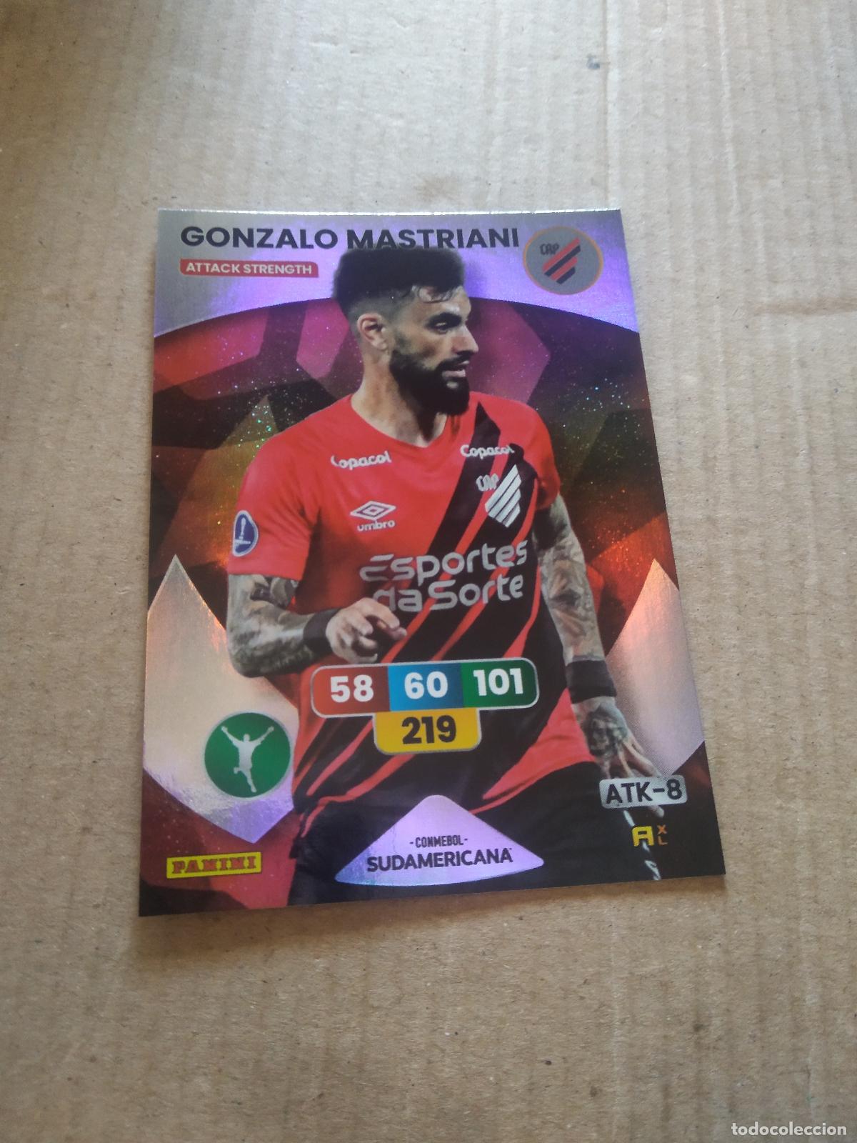 Cromos de F&uacute;tbol: GONZALO MASTRIANI PARANAENSE CROMO FUTBOL PANINI ADRENALYN CONMEBOL LIBERTADORES SUDAMERICANA 2024