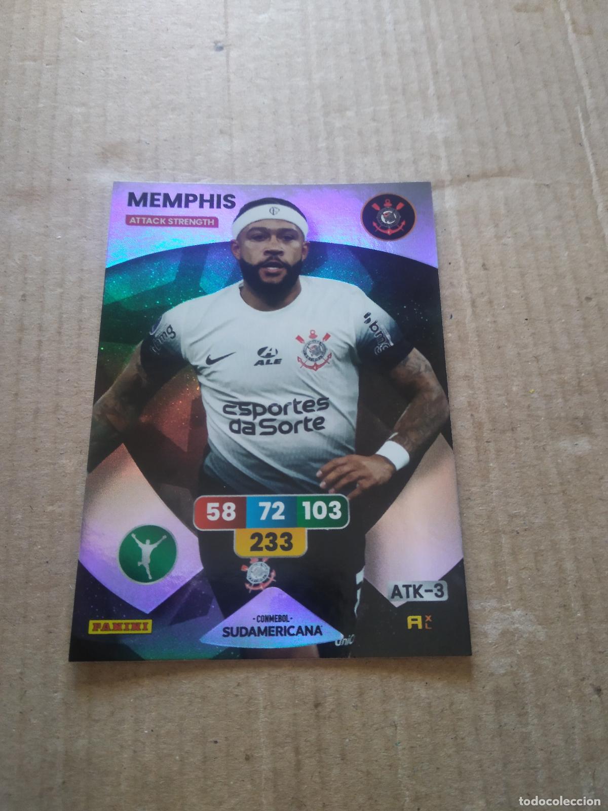 Fu&szlig;ball-Sticker: MEMPHIS DEPAY CORINTHIANS CROMO FUTBOL PANINI ADRENALYN CONMEBOL LIBERTADORES SUDAMERICANA 2024