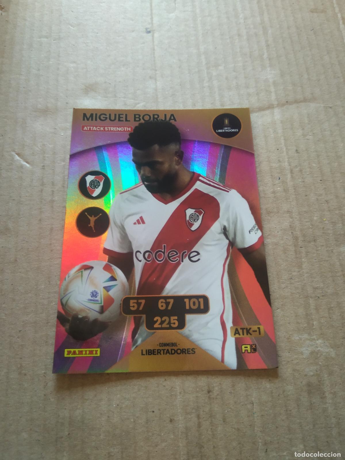 Fu&szlig;ball-Sticker: MIGUEL BORJA RIVER PLATE CROMO FUTBOL PANINI ADRENALYN CONMEBOL LIBERTADORES SUDAMERICANA 2024