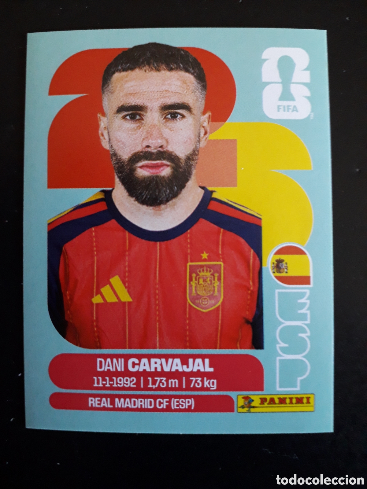 Cromos de F&uacute;tbol: DANI CARVAJAL ESPA&Ntilde;A ESP 7 MUNDIAL F&Uacute;TBOL 2026 FIFA WORLD CUP PANINI SIN PEGAR PEDIDO M&Iacute;NIMO 3&euro;