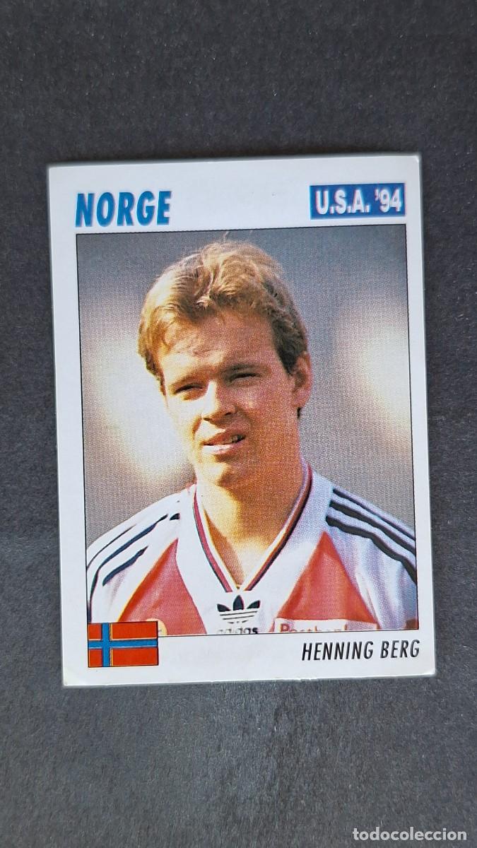 Cromos de F&uacute;tbol: L2 HENNING BERG SELECCION NORUEGA MUNDIAL U.S.A. 94 SERVICE LINE NUNCA PEGADO SIN PEGAR