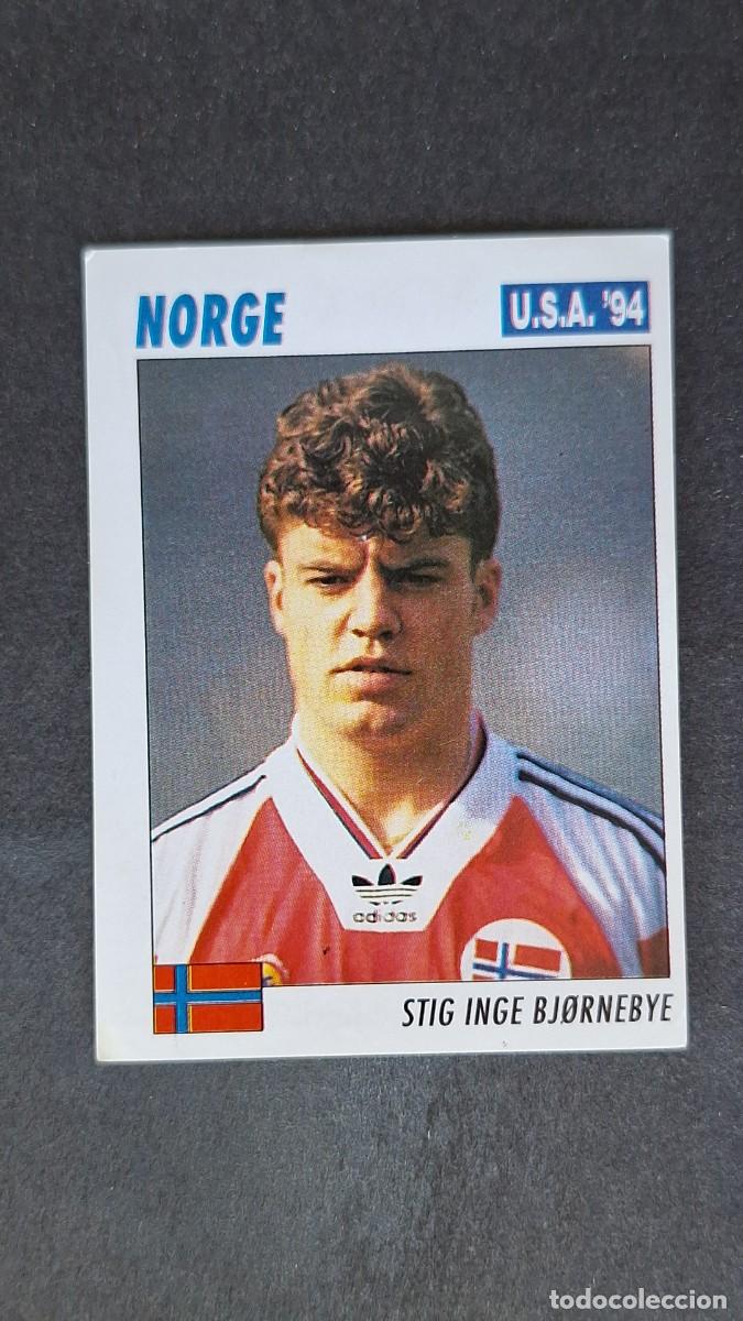 Cromos de F&uacute;tbol: L2 STIG INGE BJORNEBYE SELECCION NORUEGA MUNDIAL U.S.A. 94 SERVICE LINE NUNCA PEGADO SIN PEGAR