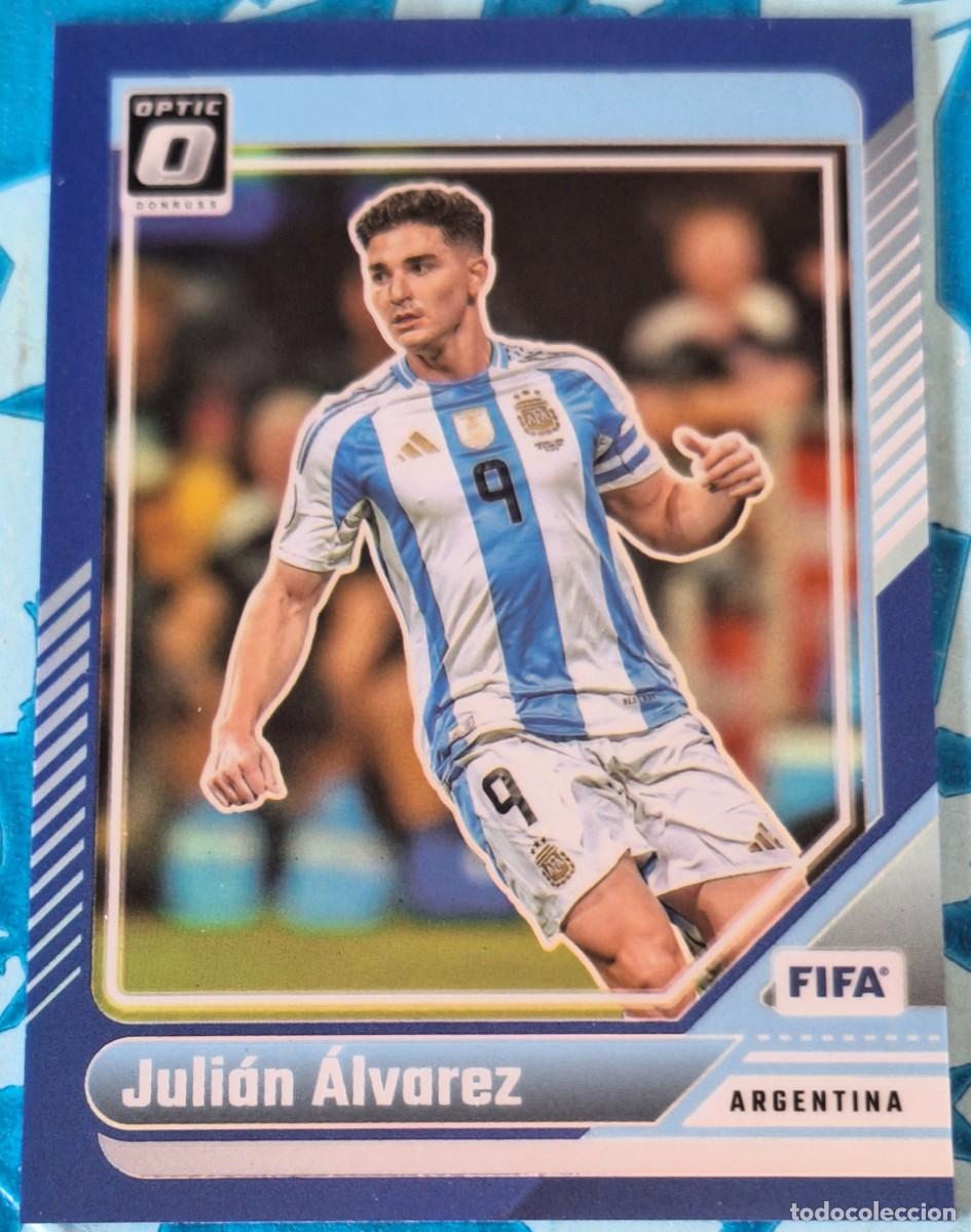 Cromos de F&uacute;tbol: Julian Alvarez Argentina Panini Donruss Optic Soccer 056/149 Blue