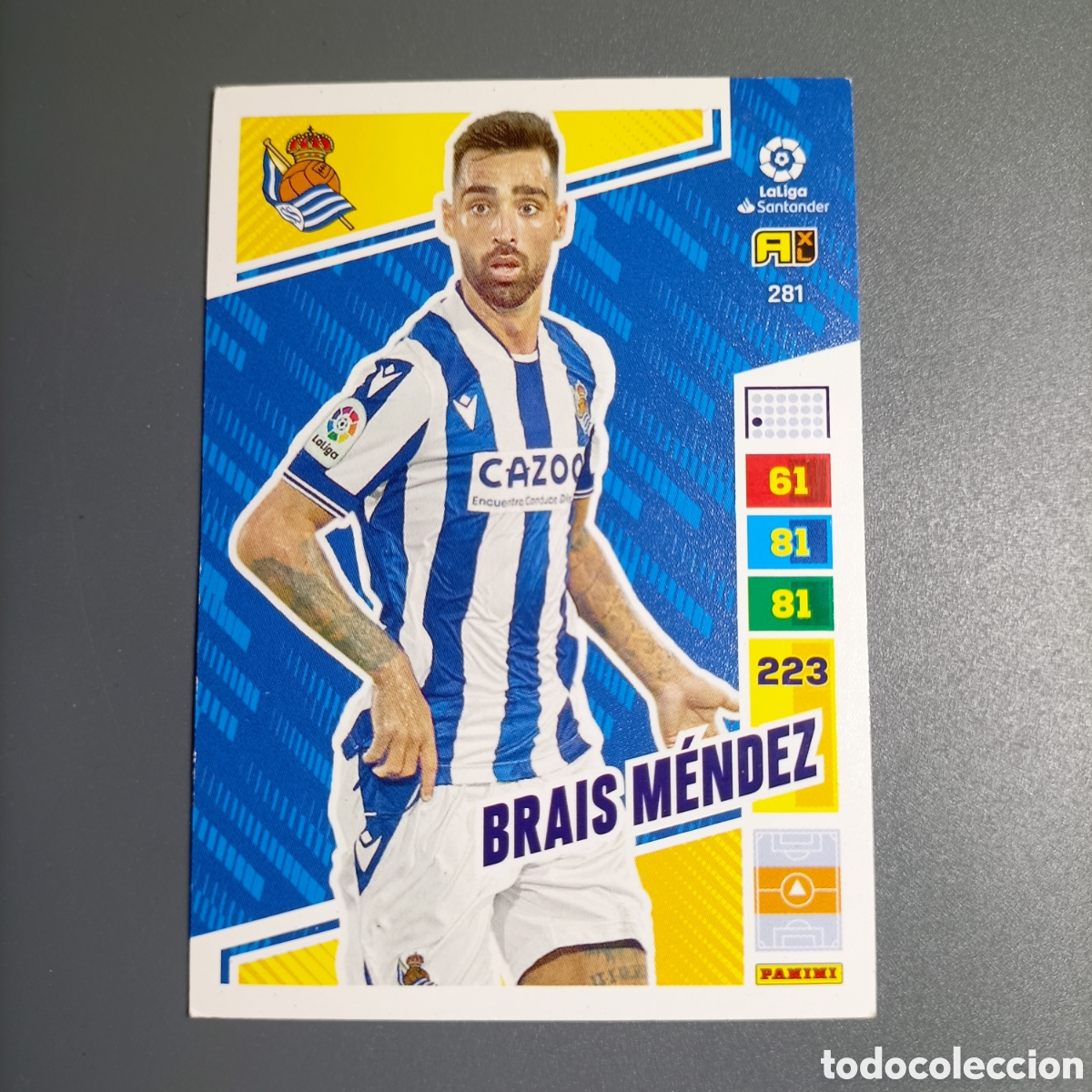 Cromos de F&uacute;tbol: ADRENALYN. LIGA 2022-2023 (REAL SOCIEDAD) №281 BRAIS M&Eacute;NDEZ
