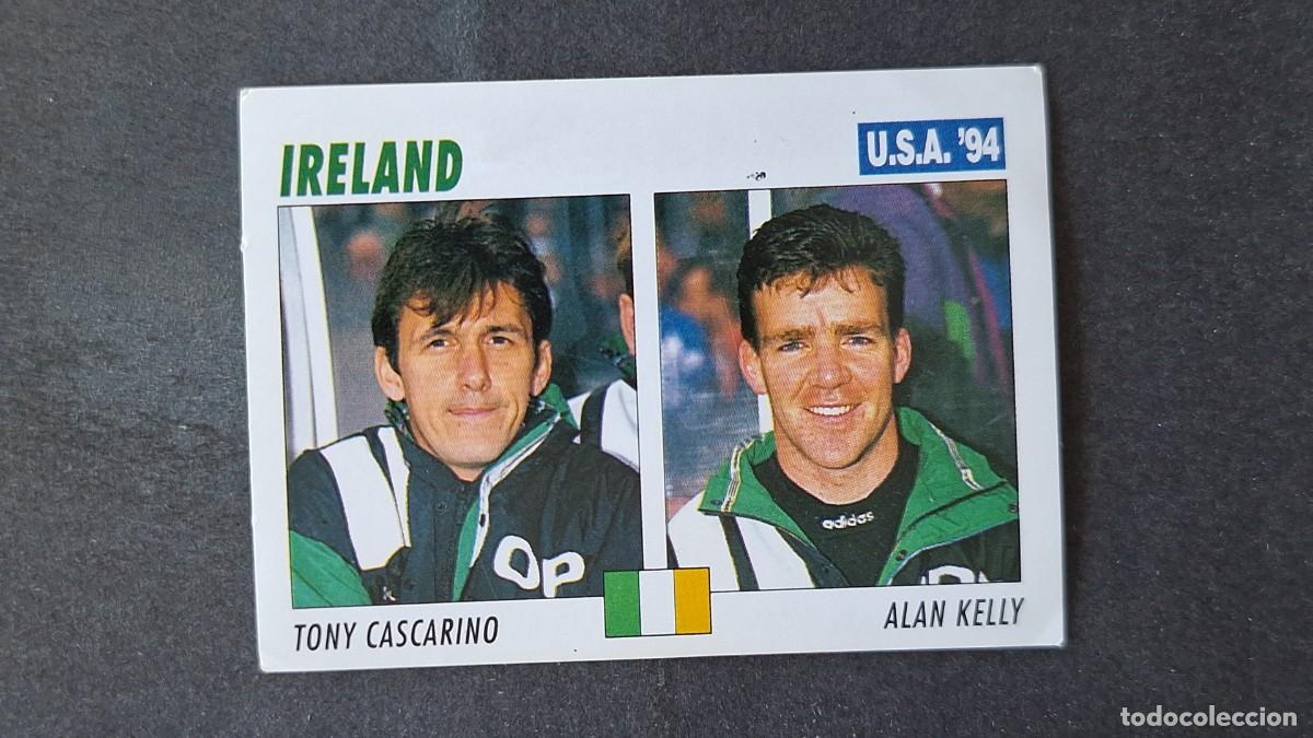 Cromos de F&uacute;tbol: L2 CASCARINO - ALAN KELLY SELECCION IRLANDA MUNDIAL U.S.A. 94 SERVICE LINE NUNCA PEGADO SIN PEGAR