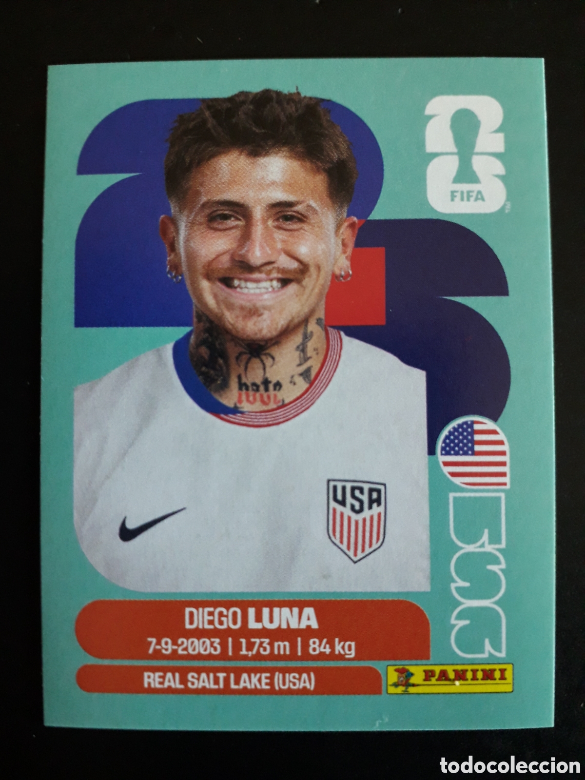 Cromos de F&uacute;tbol: LUNA ESTADOS UNIDOS USA 14 MUNDIAL F&Uacute;TBOL 2026 FIFA WORLD CUP PANINI SIN PEGAR PEDIDO M&Iacute;NIMO 3&euro;