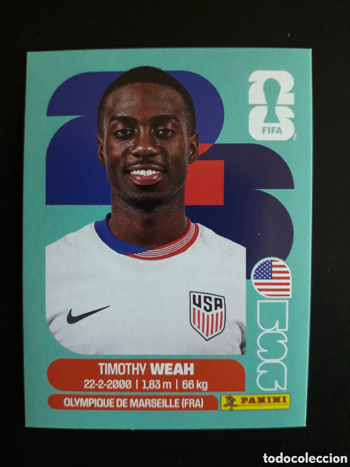 Cromos de F&uacute;tbol: WEAH ESTADOS UNIDOS USA 12 MUNDIAL F&Uacute;TBOL 2026 FIFA WORLD CUP PANINI SIN PEGAR PEDIDO M&Iacute;NIMO 3&euro;
