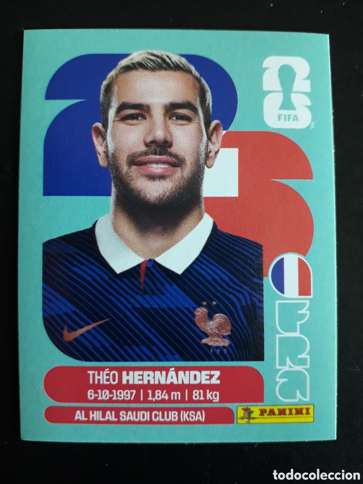 Fu&szlig;ball-Sticker: HERN&Aacute;NDEZ FRANCIA FRA 3 MUNDIAL F&Uacute;TBOL 2026 FIFA WORLD CUP PANINI SIN PEGAR PEDIDO M&Iacute;NIMO 3&euro;